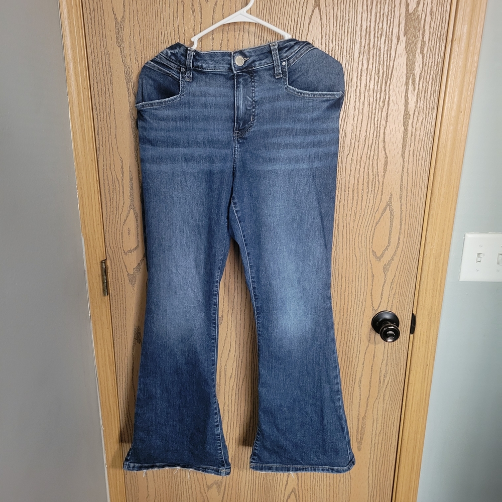 Maurices Blue Flare Wide Leg Jeans